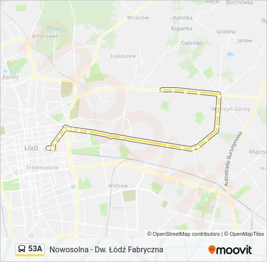 53A Bus Line Map