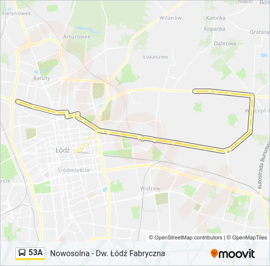 53A Bus Line Map
