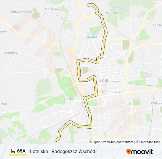 65A bus Line Map