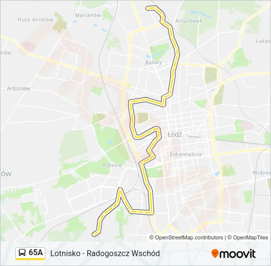 65A Bus Line Map