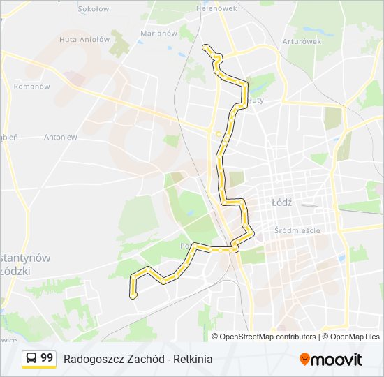 99 bus Line Map