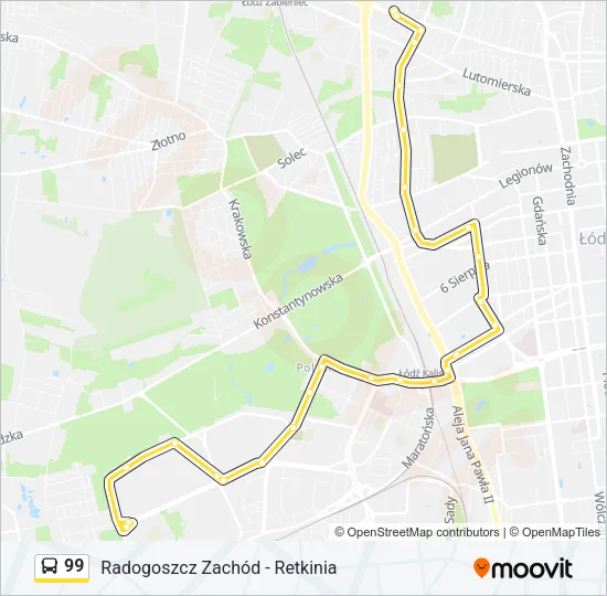 99 Bus Line Map
