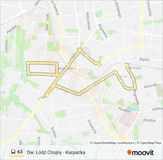 Автобус 63: карта маршрута