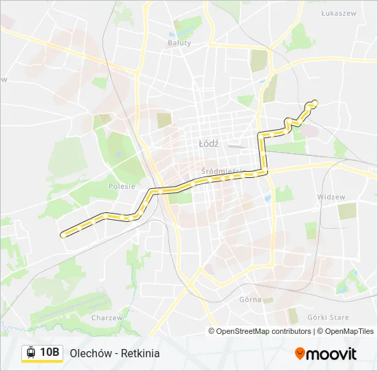 10B Light Rail Line Map