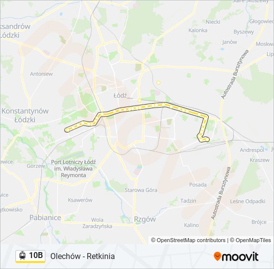 10B light rail Line Map