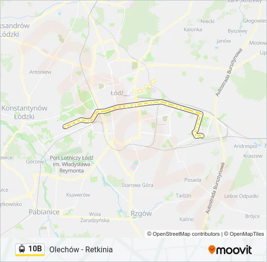 10B Light Rail Line Map