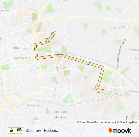 10B light rail Line Map