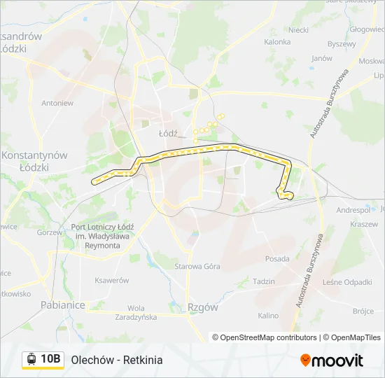 10B Light Rail Line Map