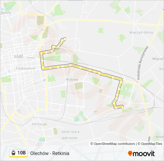 10B Light Rail Line Map