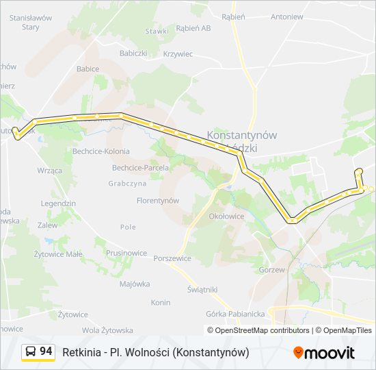 94 bus Line Map