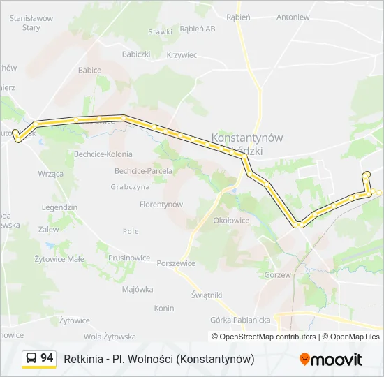 94 Bus Line Map