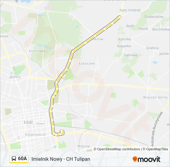 Автобус 60A: карта маршрута