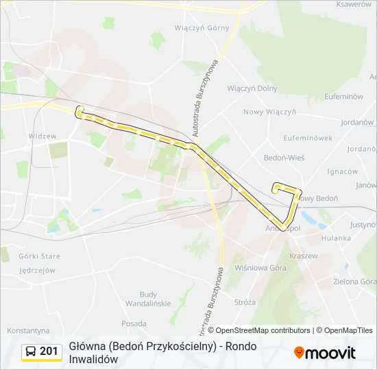 201 Bus Line Map