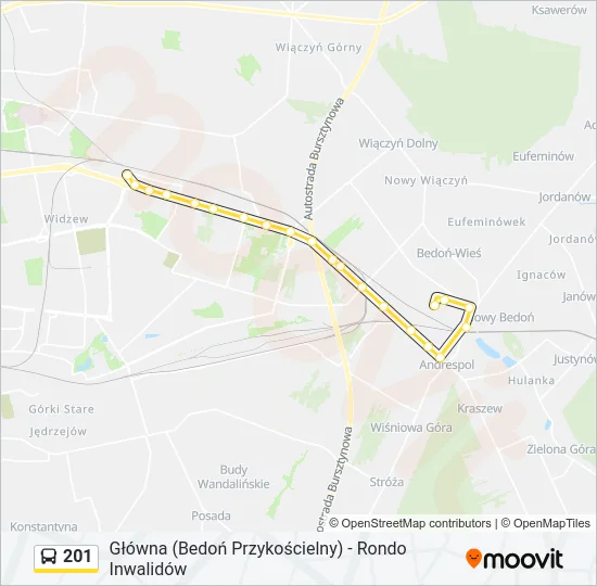 201 Bus Line Map