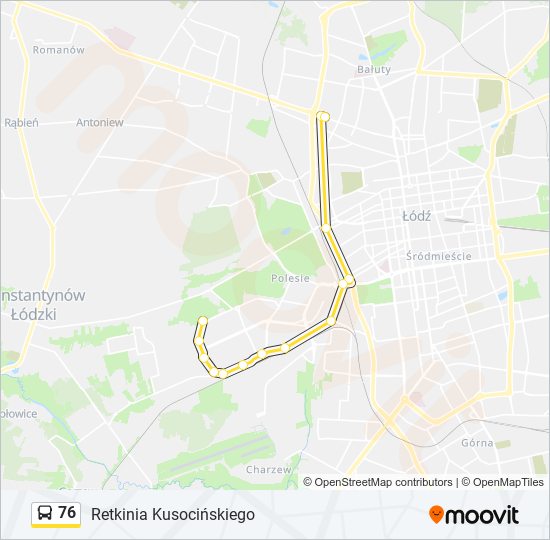 76 bus Line Map