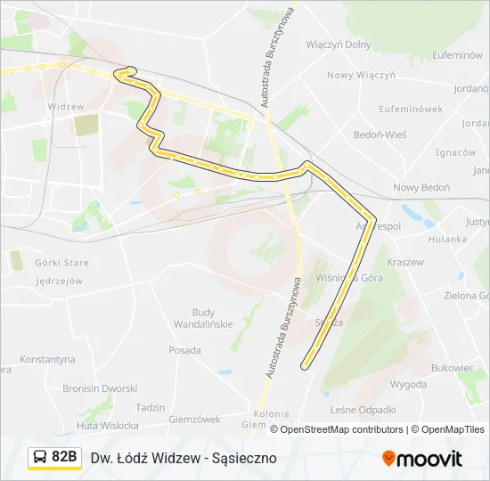 82B Bus Line Map