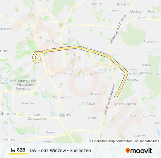 82B Bus Line Map