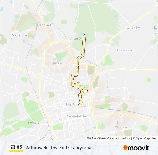 85 bus Line Map