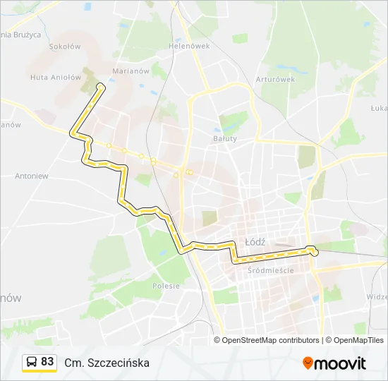 83 Bus Line Map