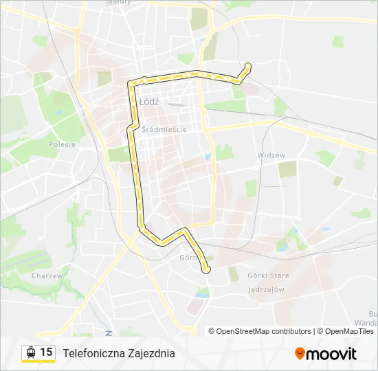Трамвай 15: карта маршрута