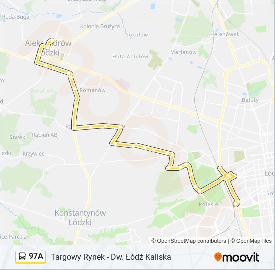 97A bus Line Map