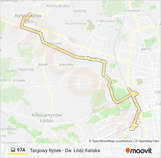 97A Bus Line Map