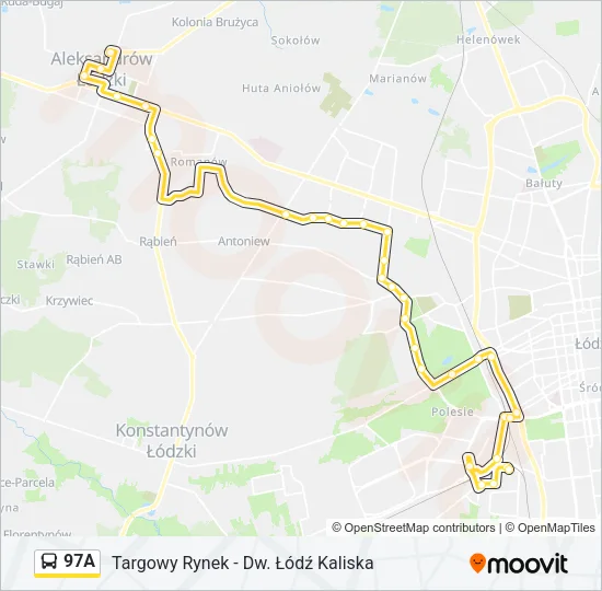 97A Bus Line Map