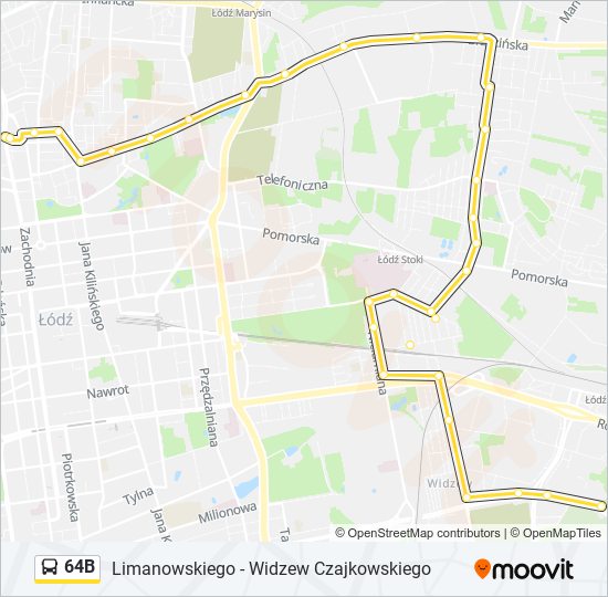 64B bus Line Map