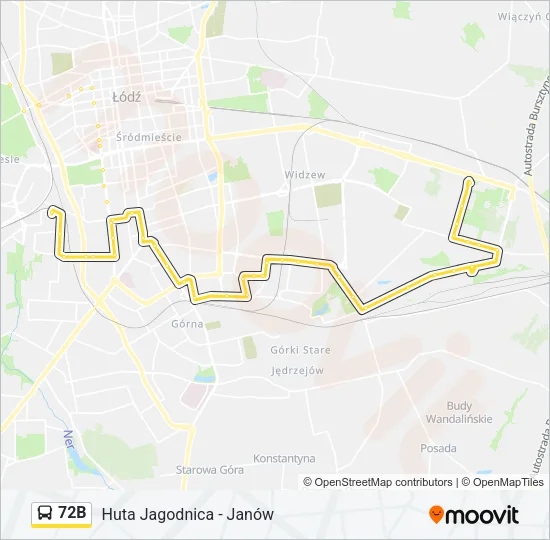 72B Bus Line Map