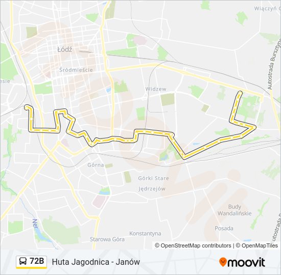 72B bus Line Map