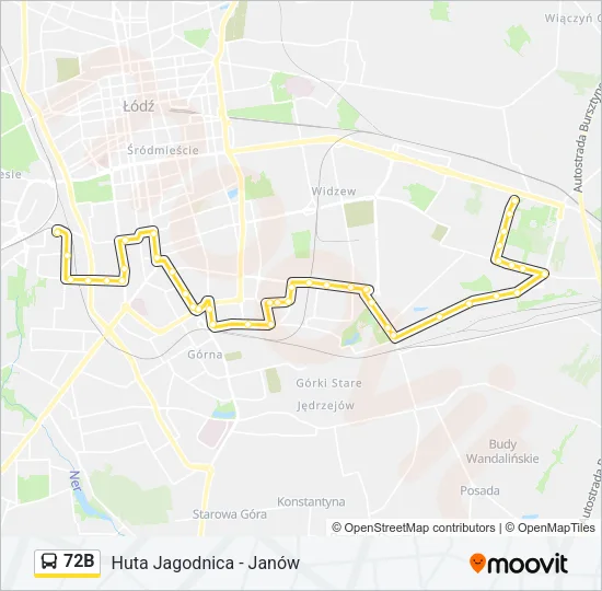 72B Bus Line Map