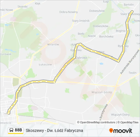 88B Bus Line Map