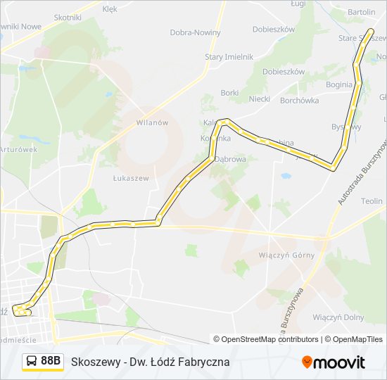 88B bus Line Map