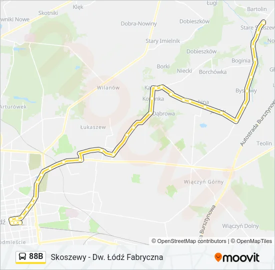 88B Bus Line Map
