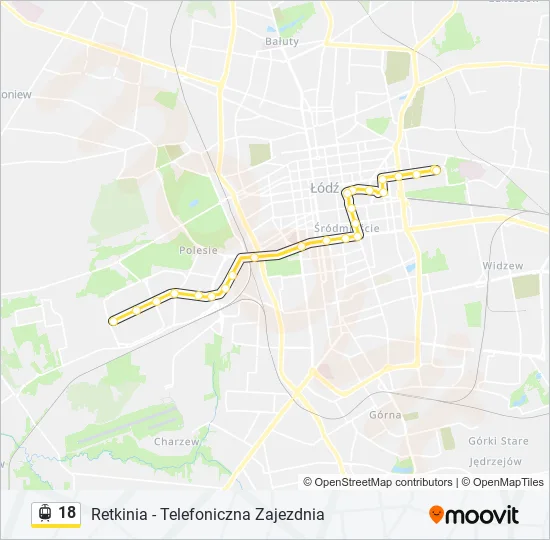 Трамвай 18: карта маршрута