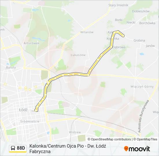 88D Bus Line Map