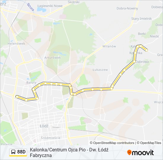 88D bus Line Map