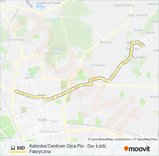 88D Bus Line Map