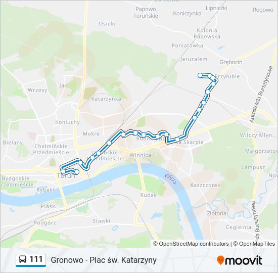 111 bus Line Map