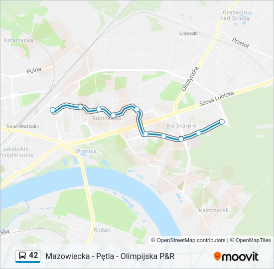 Автобус 42: карта маршрута
