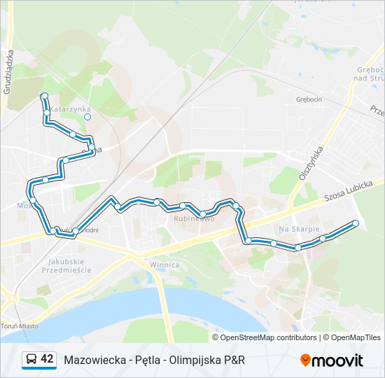 42 bus Line Map