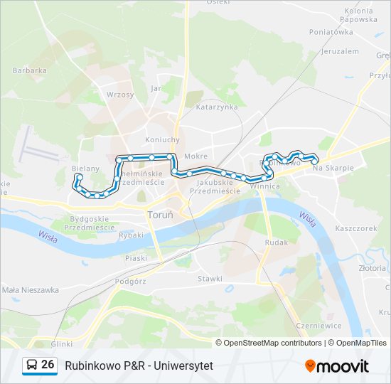 26 bus Line Map