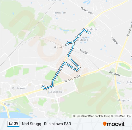 39 bus Line Map