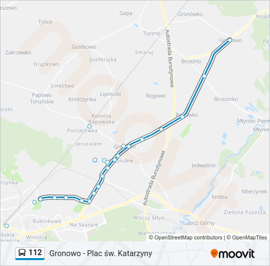 112 bus Line Map