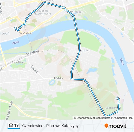 19 bus Line Map