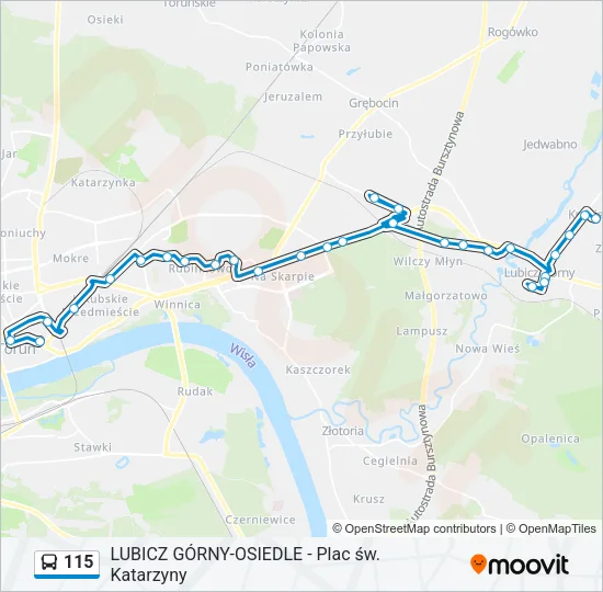 115 Bus Line Map