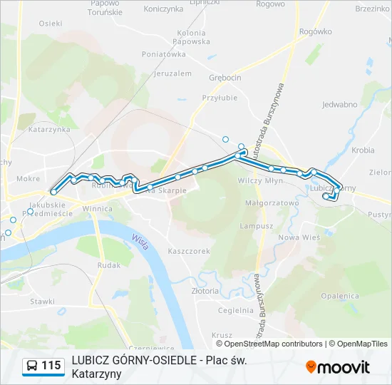115 Bus Line Map