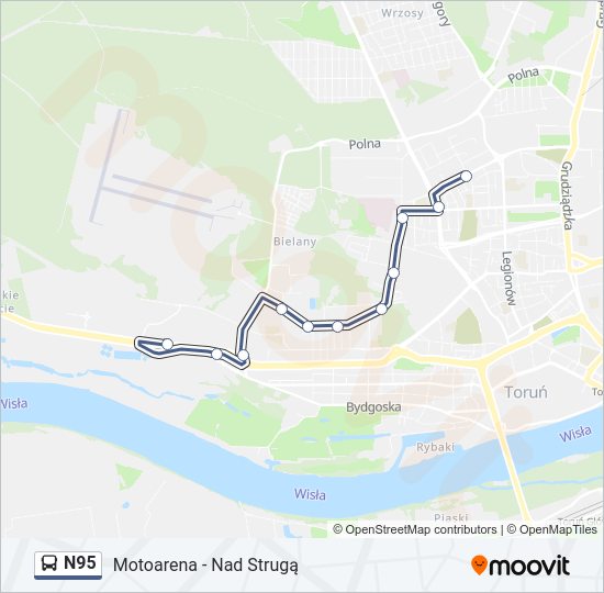 N95 bus Line Map