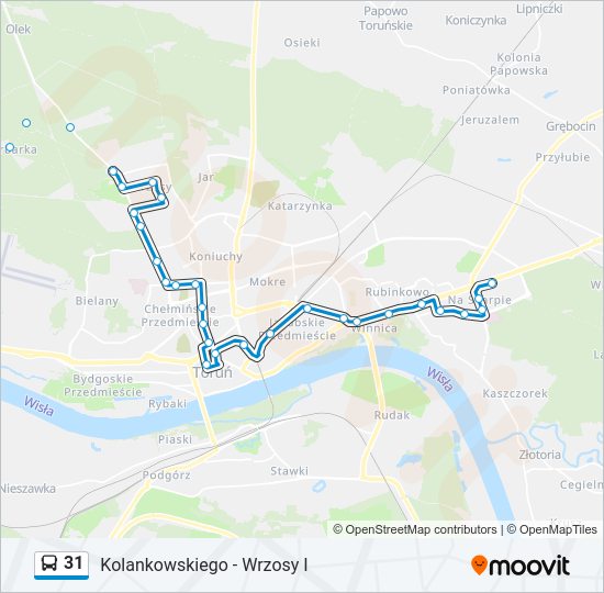 31 bus Line Map