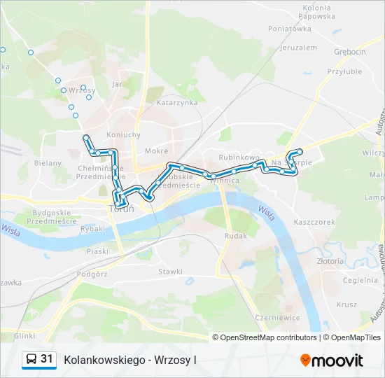 Автобус 31: карта маршрута